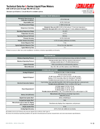 Thumbnail of document Data Sheet - LS Series Liquid Flow Meters & Controllers